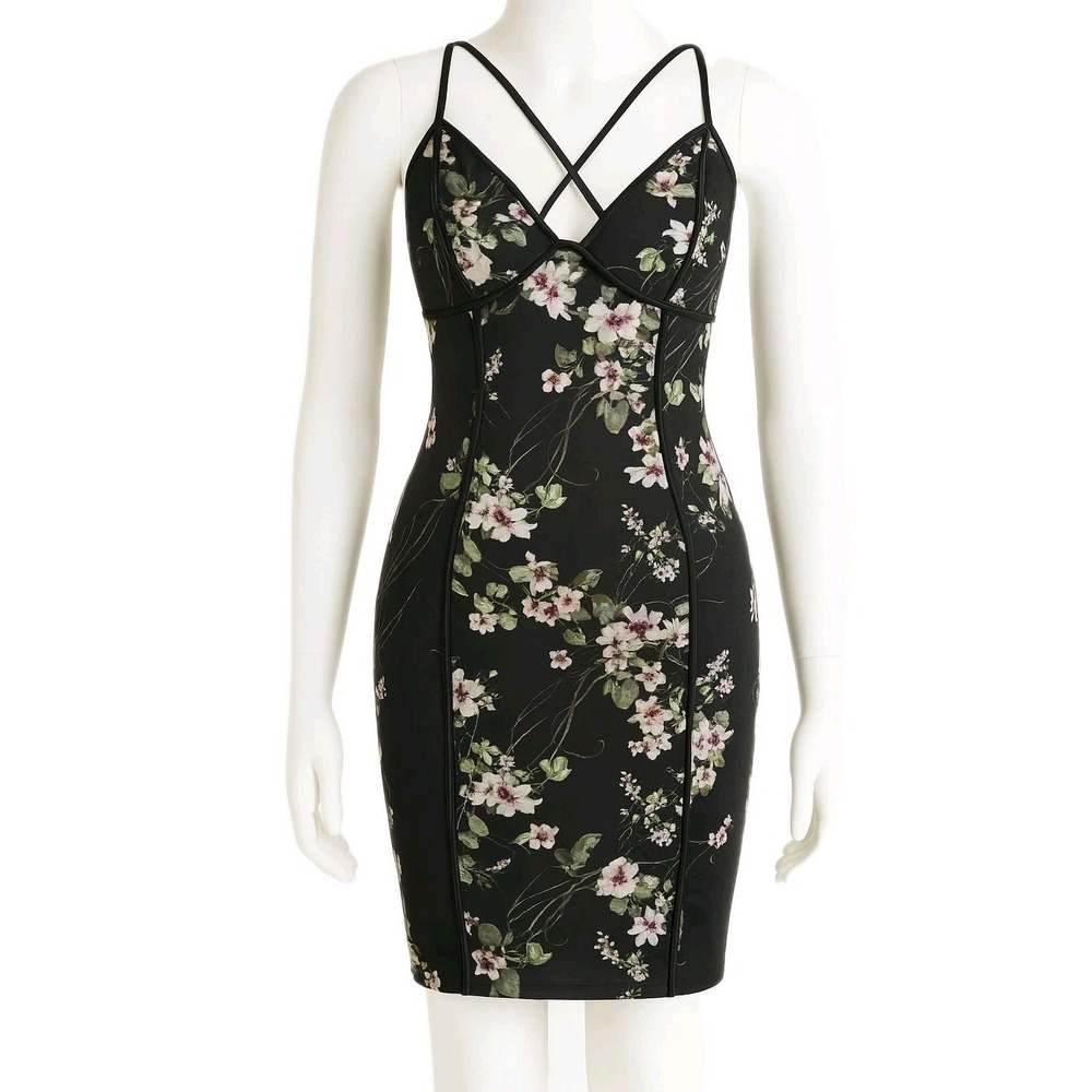 Charlotte Russe XS Mesh Floral Slip Dress Y2K Whimsigoth Fairycore Grunge Sexyโ